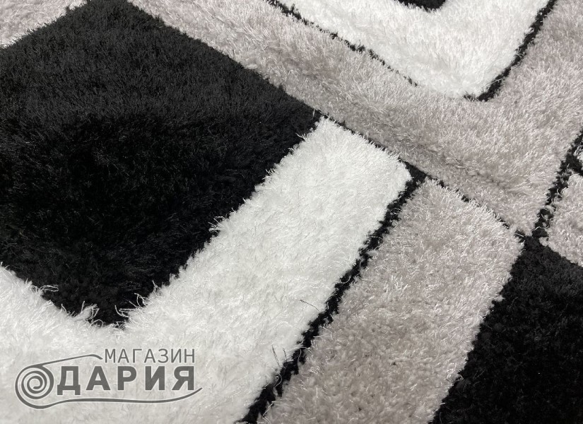 Тъкан килим 3D SHAGGY GRANDE 400 black